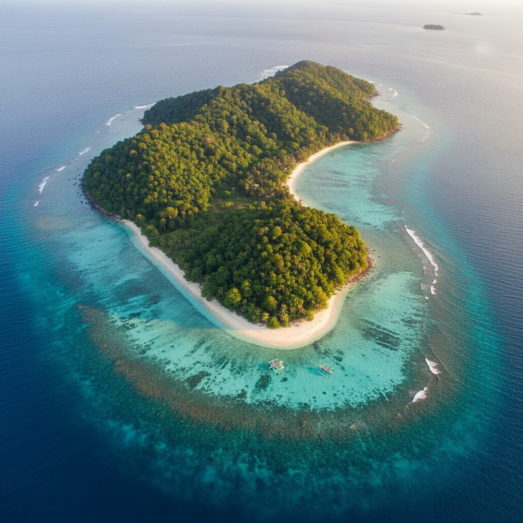 aerial view photography of island